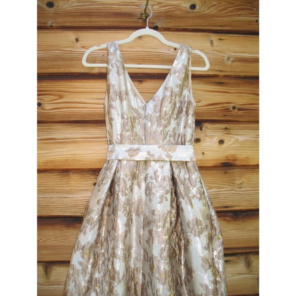 NWT Donna Karan New York Women's Metallic Brocade Gown  Size 2 - Picture 14 of 16